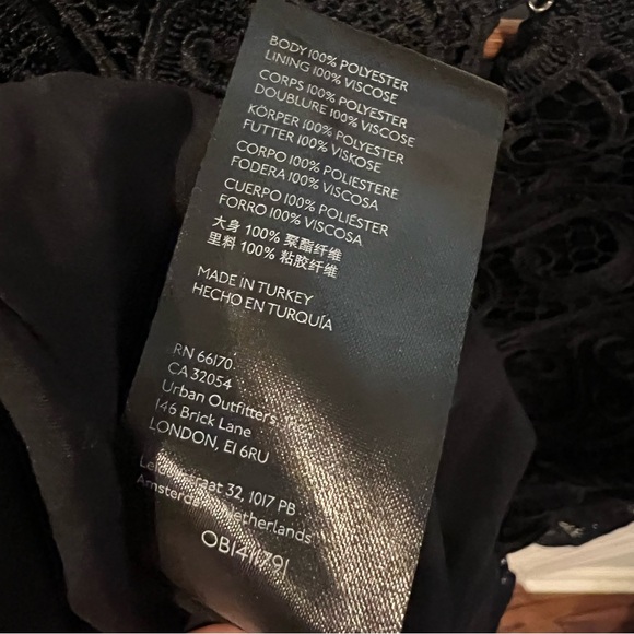 Anthropologie Maeve Embroidered Lace Dress Black Mini Long Sleeve Cocktail - Picture 10 of 10